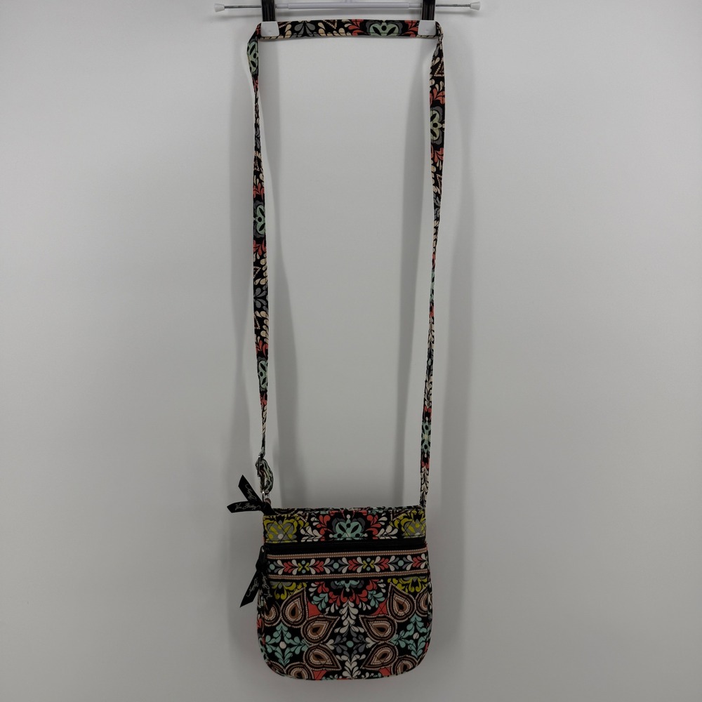 Vera Bradley Petal Paisley Crossbody Bag & Zip ID Case Set Multicolor Quilted